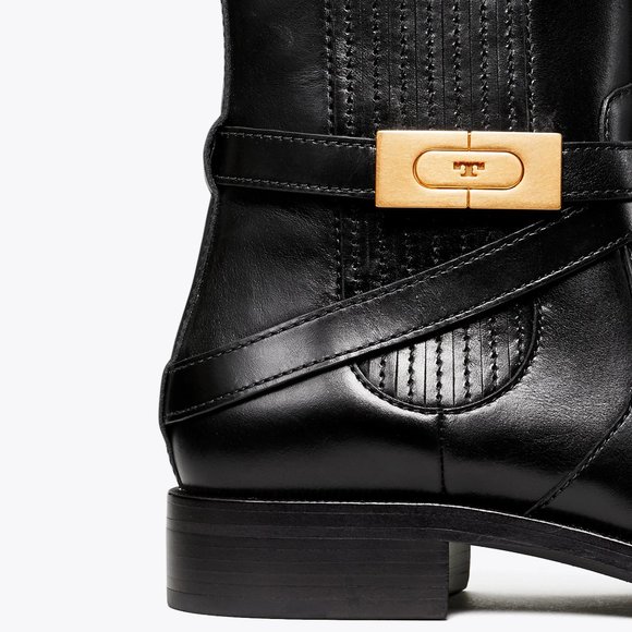 Tory Burch READ THE DESCRIPTION! T-HARDWARE CHELSEA BOOT Black 8 Booties - Picture 5 of 13